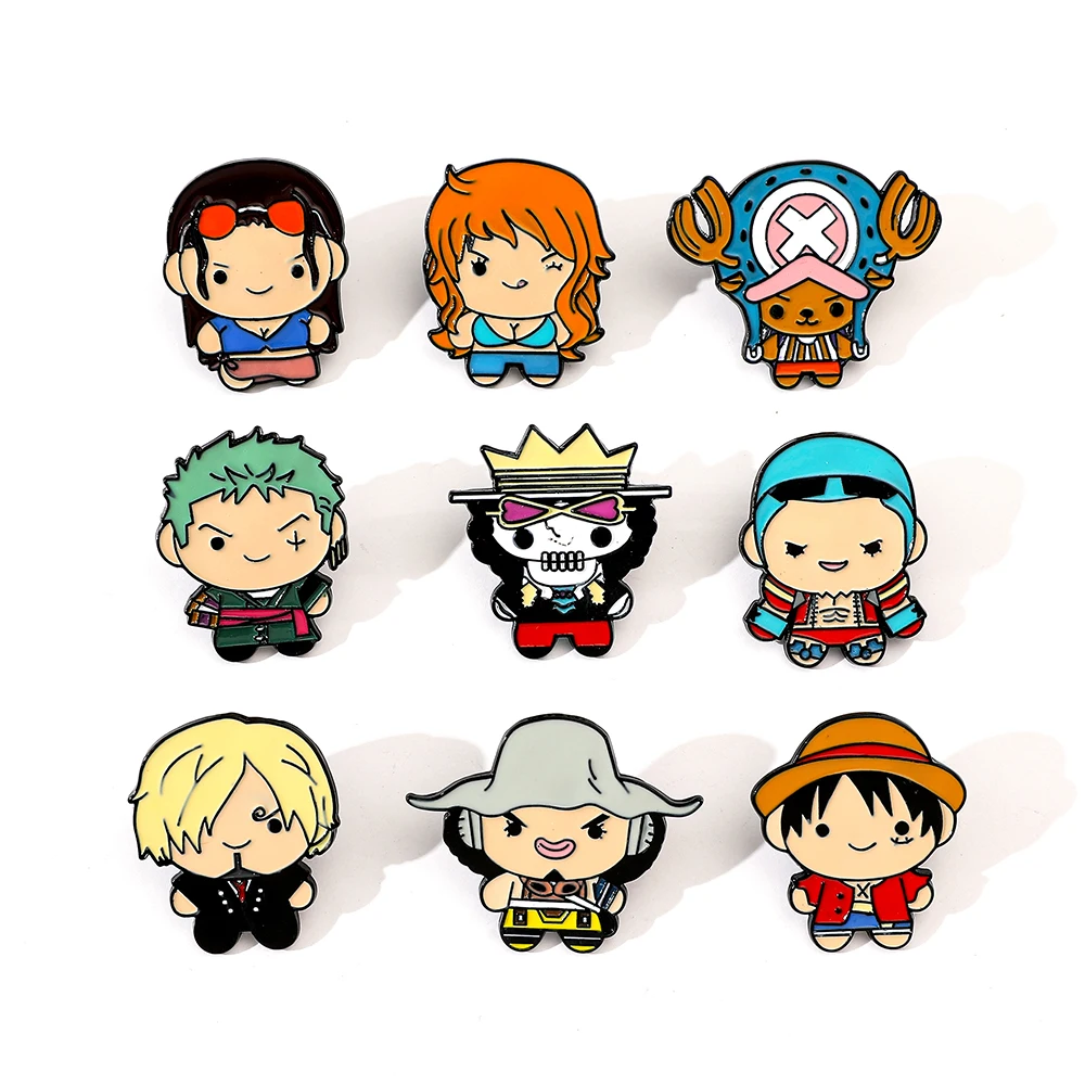 Embroidery Reddit - 9 ชิ้นเข็มกลัดการ์ตูนสร้างสรรค์อะนิเมะวันพีซ เอนAMEL PIN เข็มกลัดโลหะเครื่องประดับเสื้อผ้ากระเป๋าเป้สะพายหลังอุปกรณ์เสริมของขวัญสำหรับเพื่อน