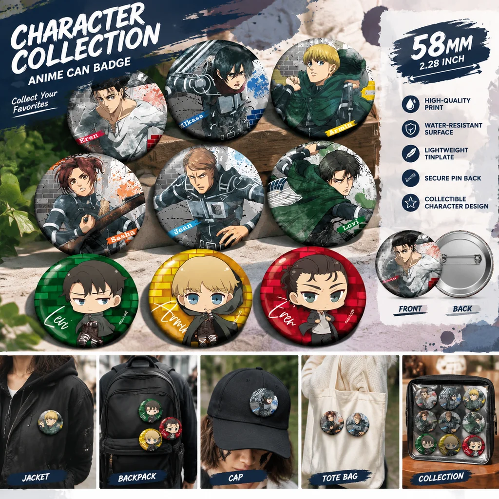 Embroidery Reddit - สินค้าอนิเมะ Attack on Titan เข็มกลัด ป้ายติดเสื้อ