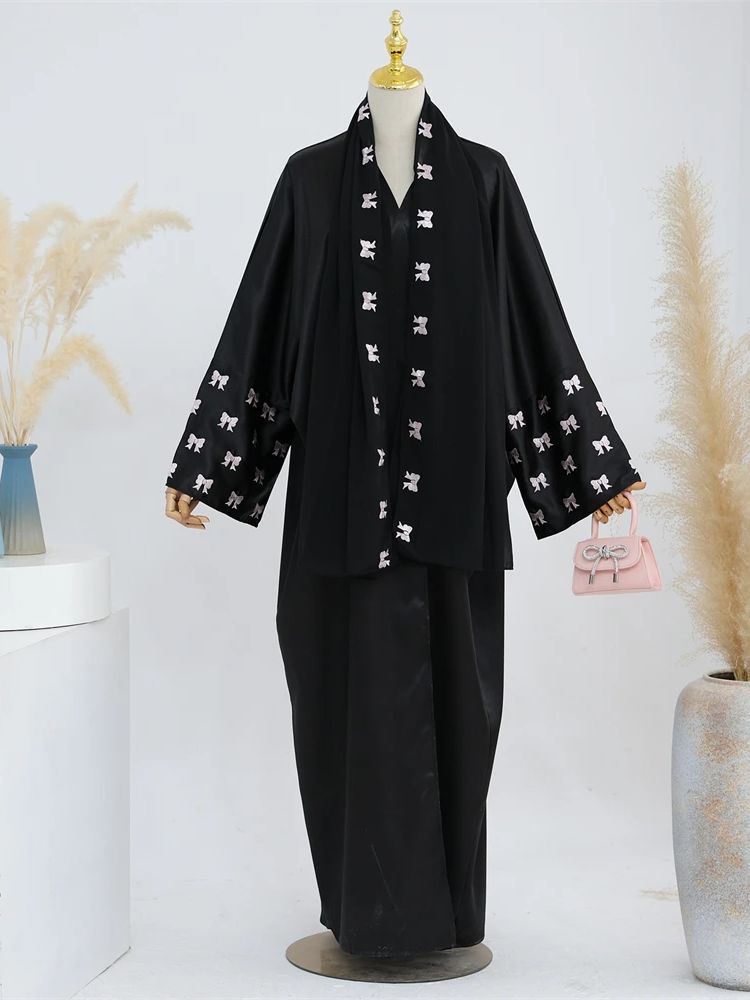 Ramadan หัวใจสีดํา Abaya Damen - Embroidery Kebaya บทวิจารณ์และราคา