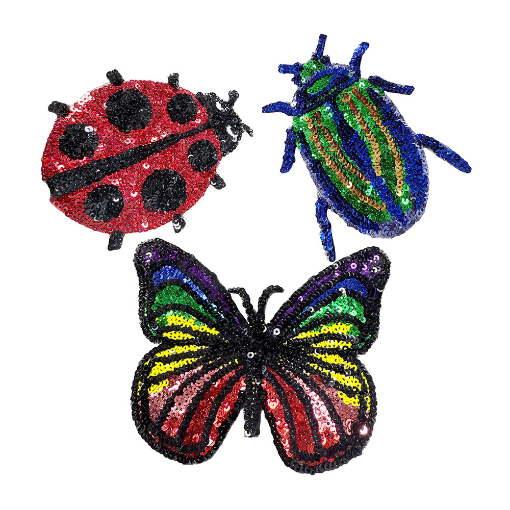 แพทช์ปักเลื่อมลายผีเสื้อเลดี้บ - Embroidery Lady Bug บทวิจารณ์และราคา