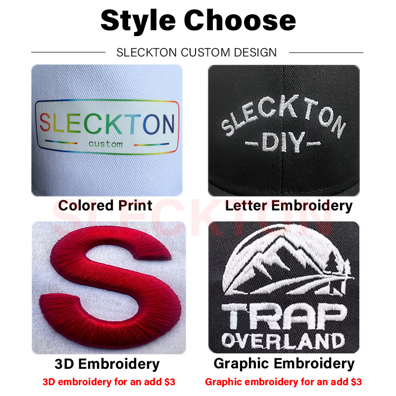 หมวกแก๊ปปีกกว้างปักโลโก้ SLECK - Embroidery Design Logo บทวิจารณ์และราคา