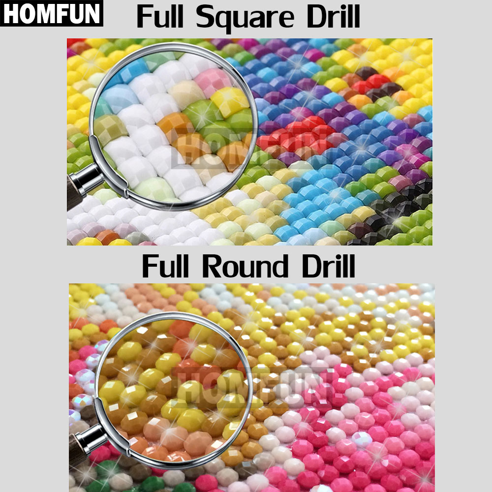 HOMFUN Art 5D Diy เพชรภาพวาด 