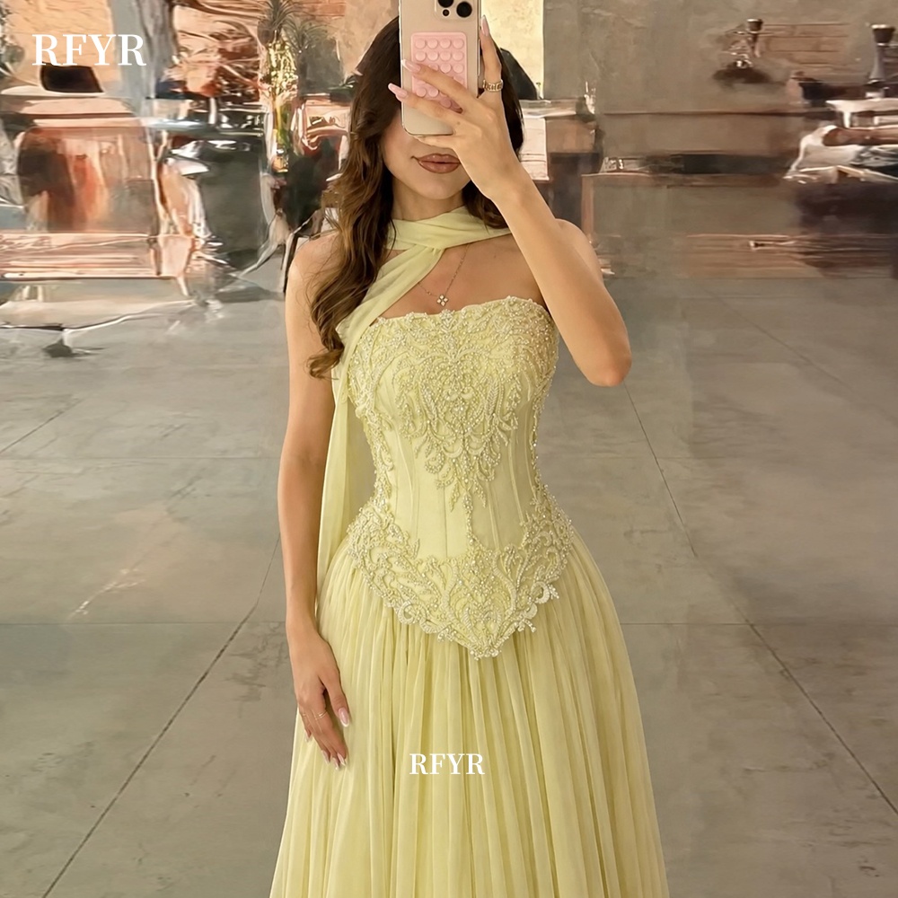 ชุดราตรีสีเหลือง RFYR ประดับลู - Embroidery Yellow Dress บทวิจารณ์และราคา
