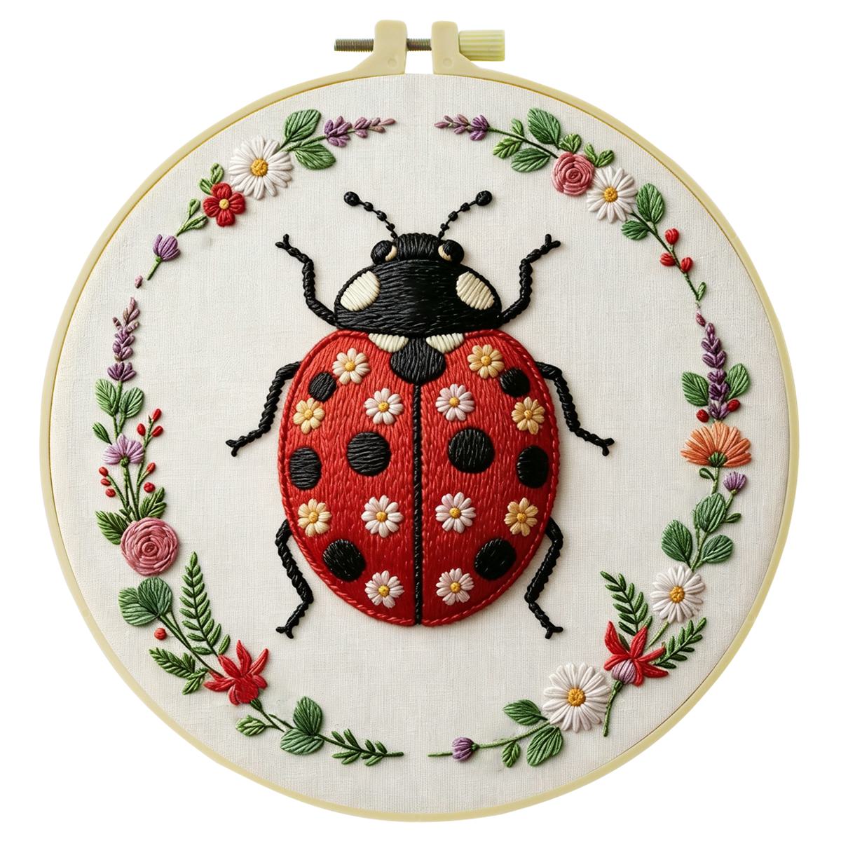 ชุดเย็บปักถักร้อยลายเต่าทอง ขน - Embroidery Lady Bug บทวิจารณ์และราคา