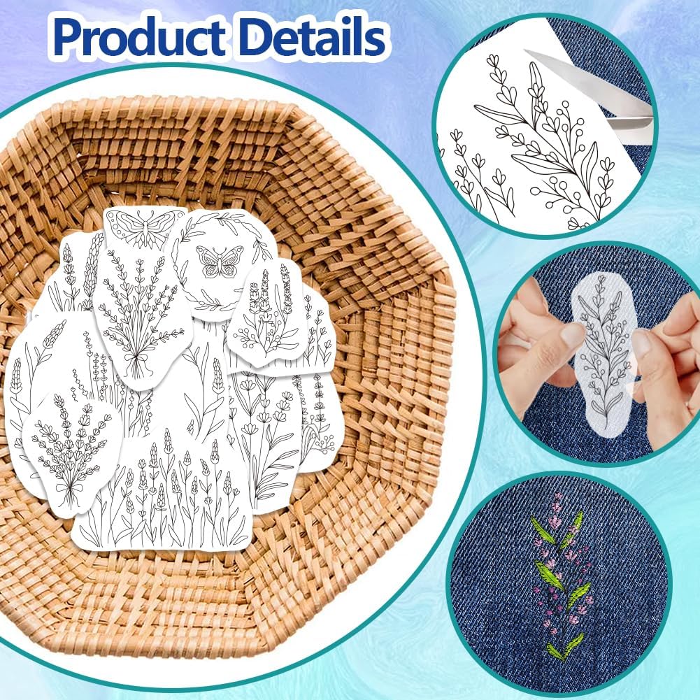ลายปักผีเสื้อดอกลาเวนเดอร์แบบล - Embroidery Meaning บทวิจารณ์และราคา