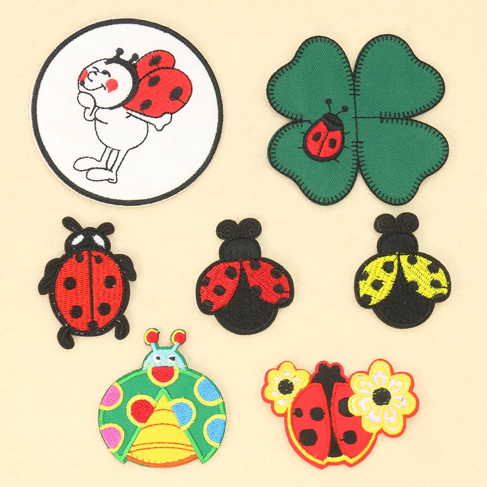 2ชิ้นการ์ตูนรูปเต่าทองสี่แฉกปั - Embroidery Lady Bug บทวิจารณ์และราคา