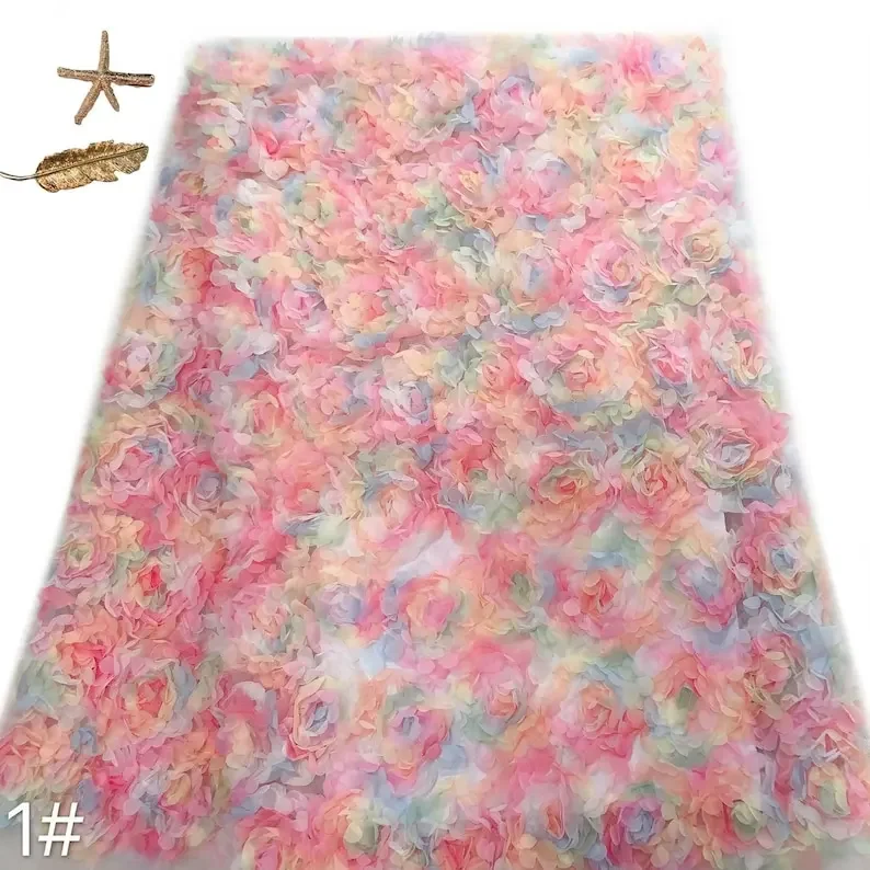 3d ชีฟอง rose ดอกไม้ลูกไม้ผ้าด - Embroidery Rose บทวิจารณ์และราคา