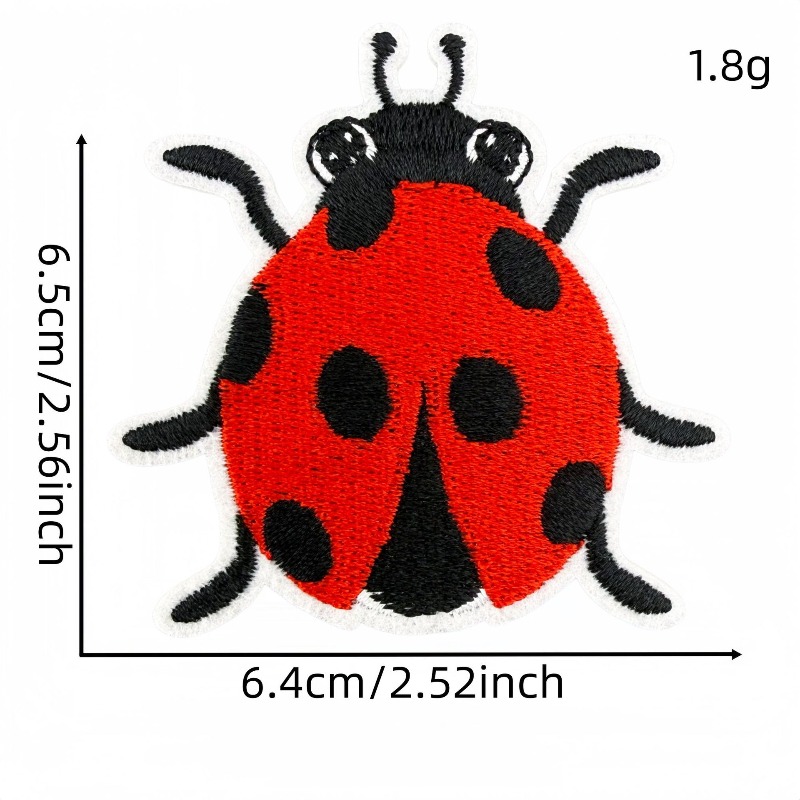 แพทช์ปักลายแมลงการ์ตูนน่ารักแบ - Embroidery Lady Bug บทวิจารณ์และราคา