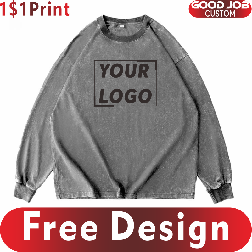 เสื้อยืดที่กําหนดเองเสื้อแขนยา - Embroidery Design Logo บทวิจารณ์และราคา